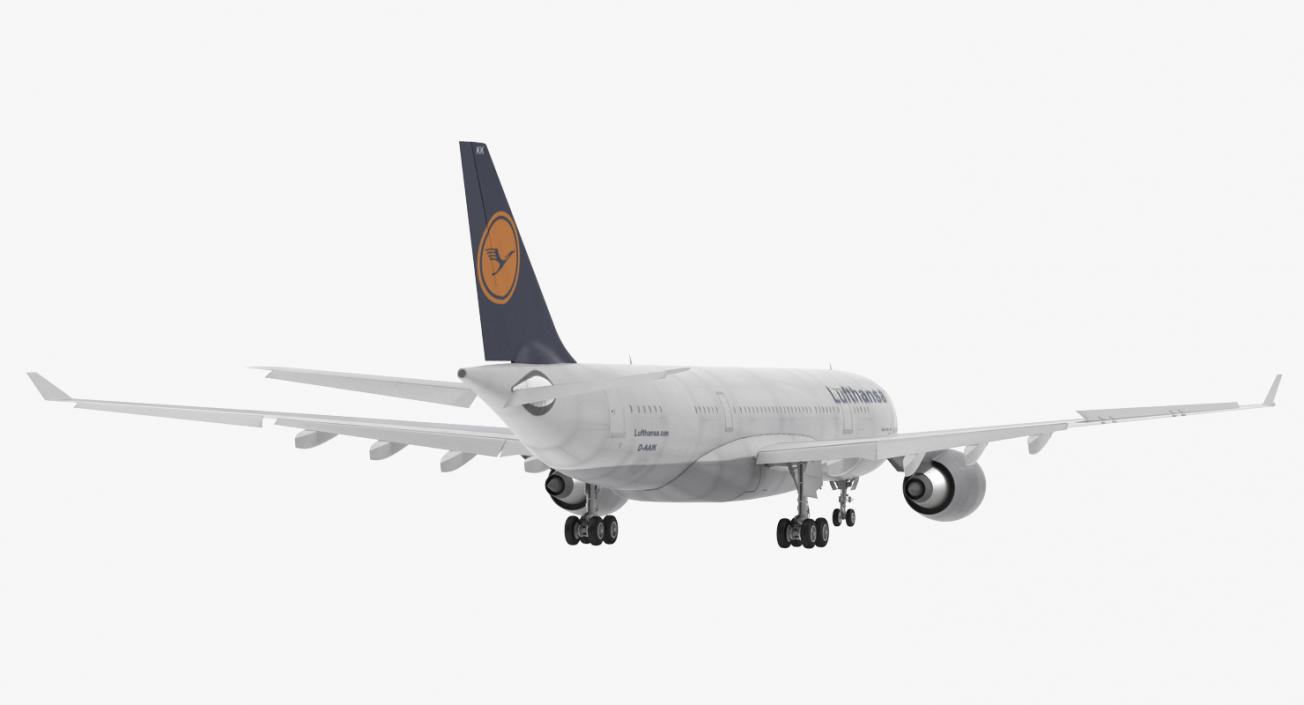 Airbus A330-P2F Lufthansa Rigged 3D