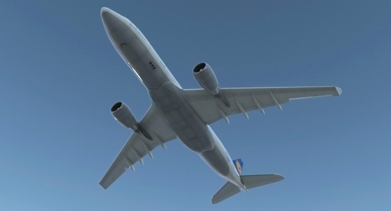 Airbus A330-P2F Lufthansa Rigged 3D