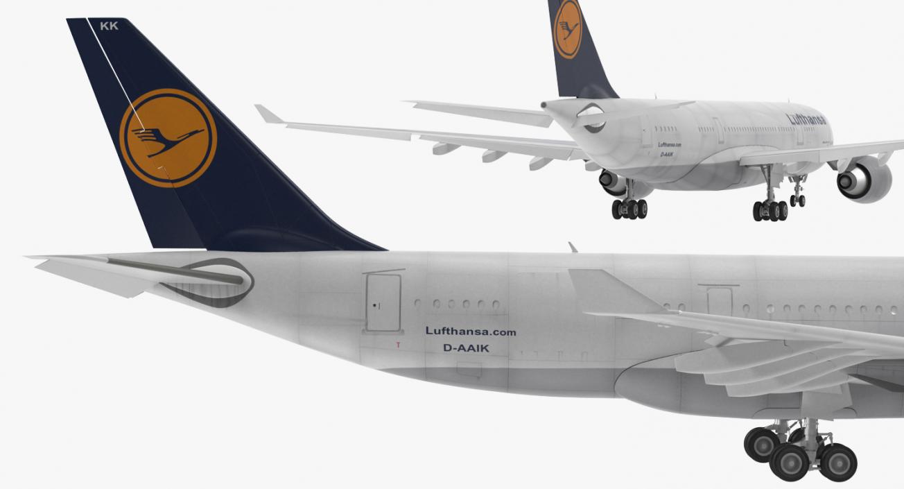 Airbus A330-P2F Lufthansa Rigged 3D