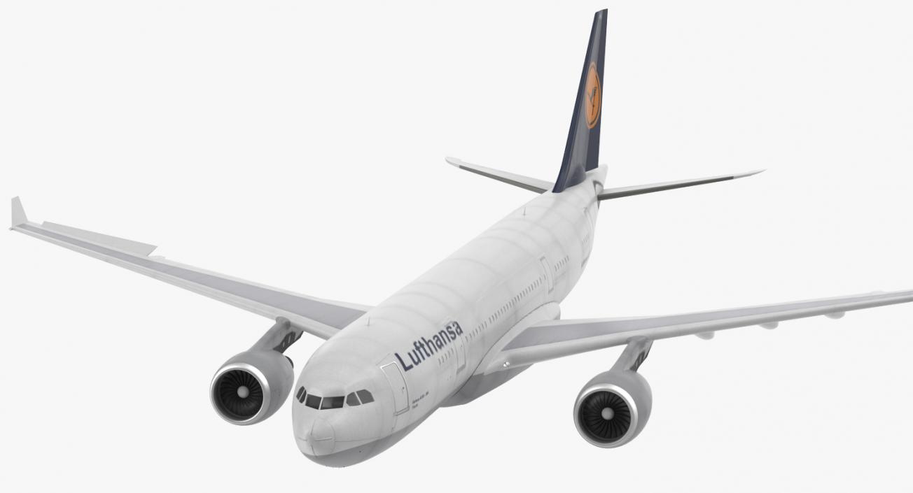 Airbus A330-P2F Lufthansa Rigged 3D