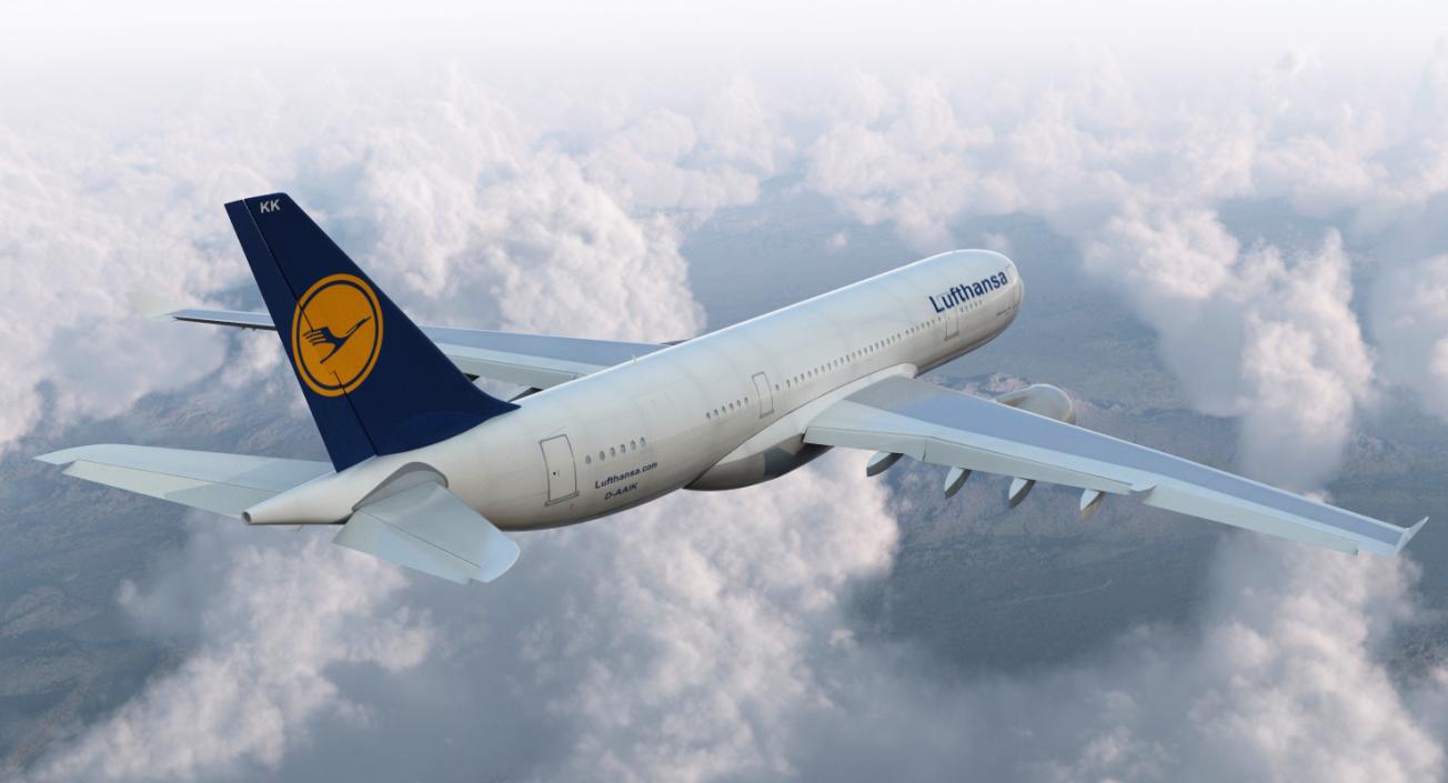 Airbus A330-P2F Lufthansa Rigged 3D