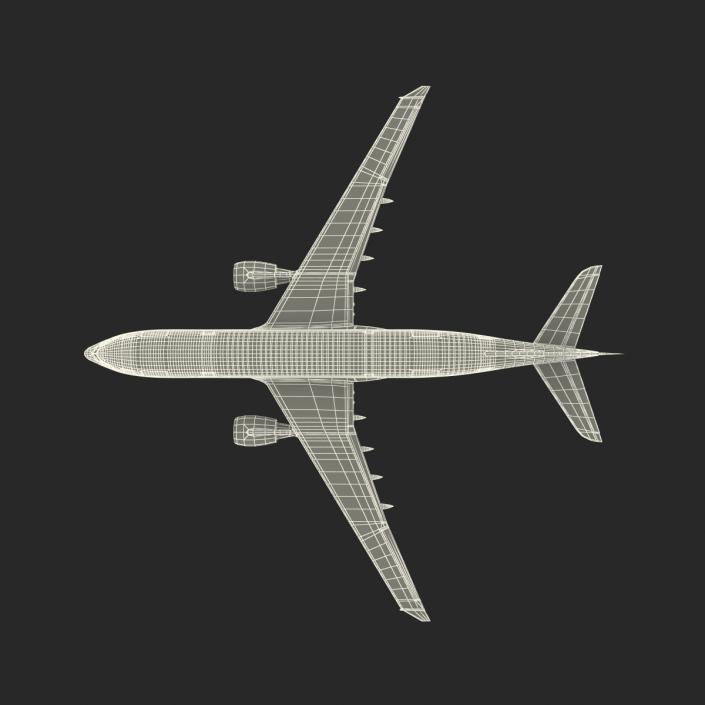 Airbus A330-P2F Lufthansa Rigged 3D