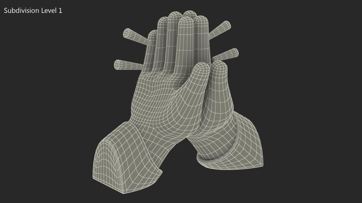 3D model Folded Hands Emoji 2