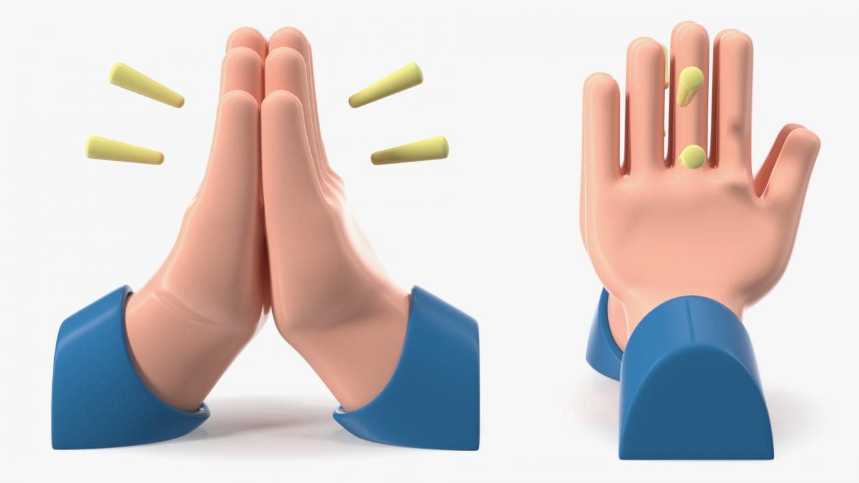 3D model Folded Hands Emoji 2