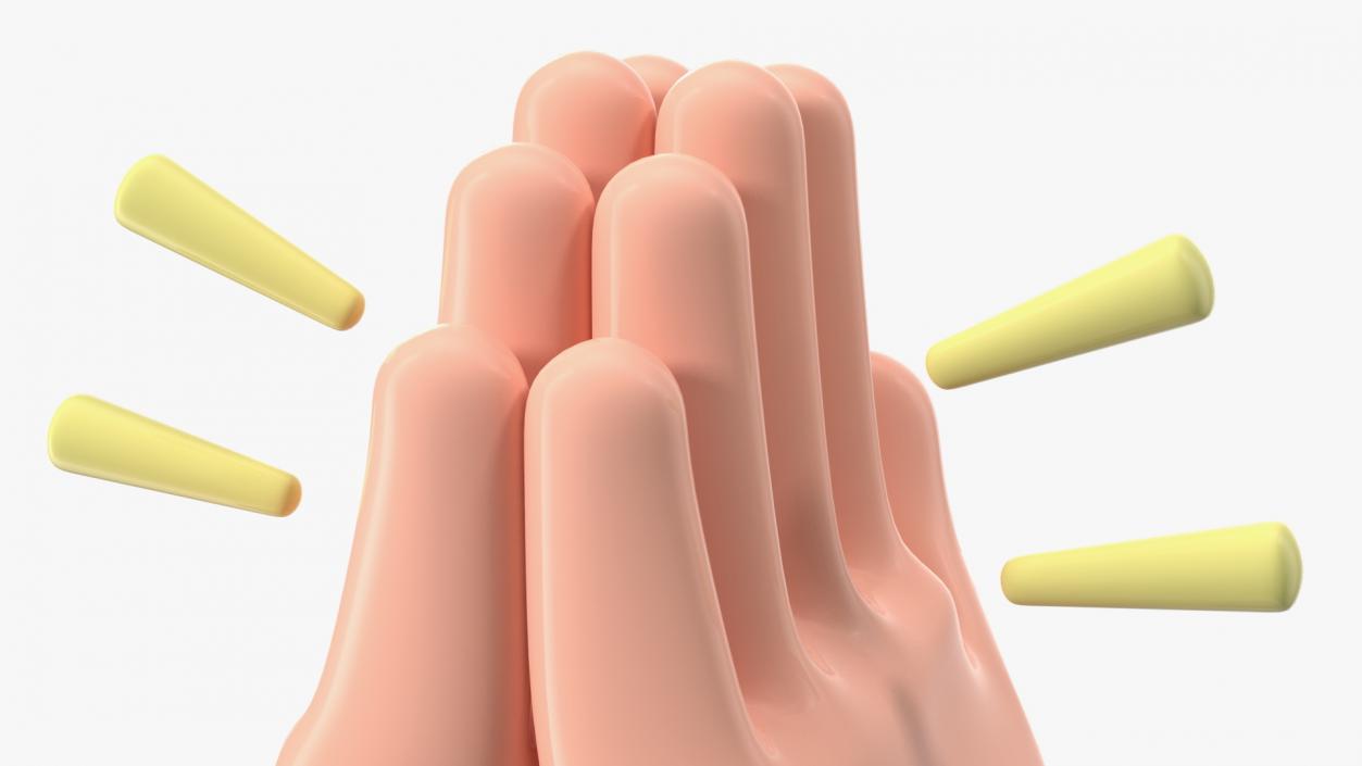 3D model Folded Hands Emoji 2