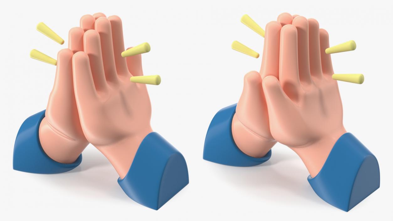 3D model Folded Hands Emoji 2