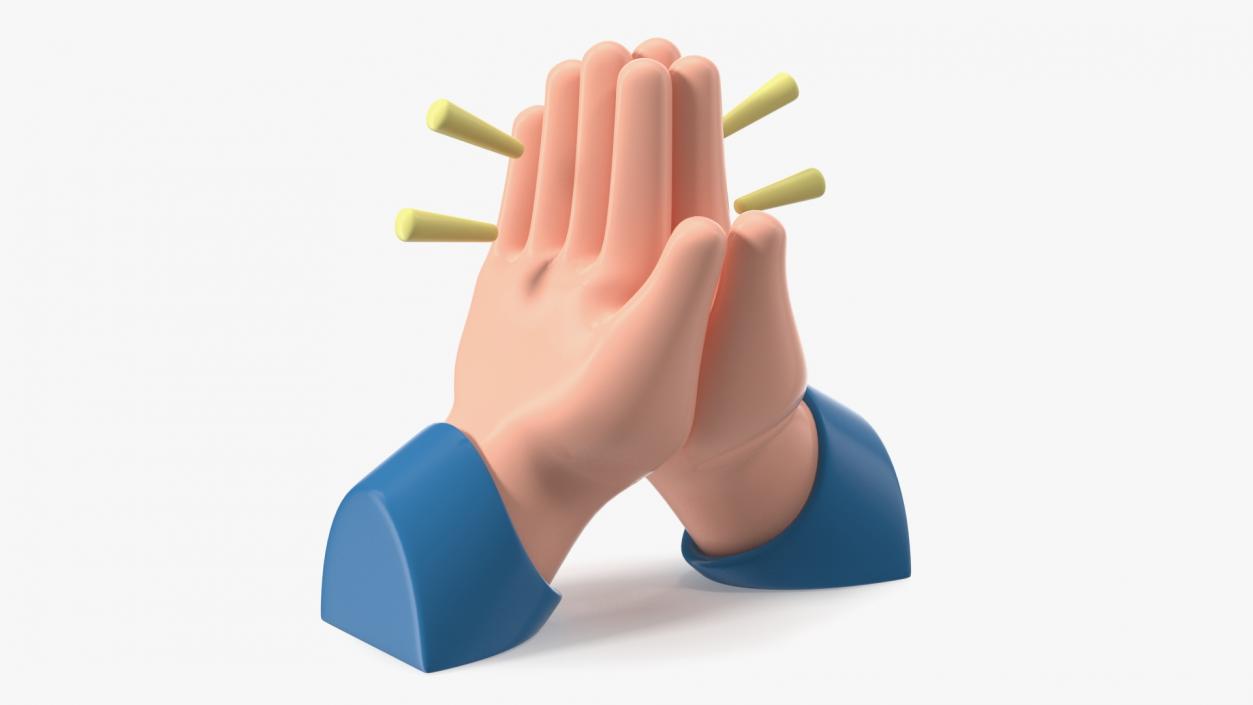 3D model Folded Hands Emoji 2