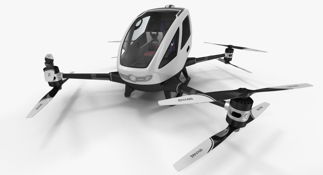 Autonomous Aerial Vehicle Ehang 184 Rigged 3D