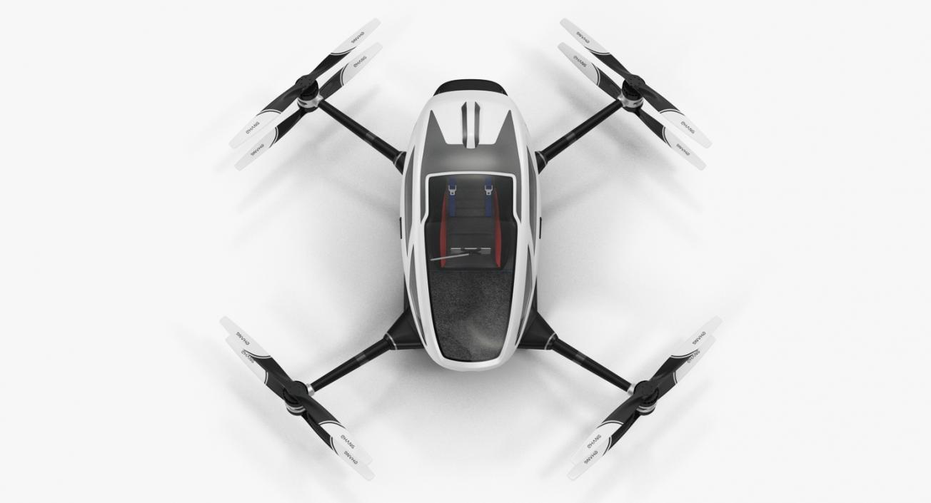 Autonomous Aerial Vehicle Ehang 184 Rigged 3D