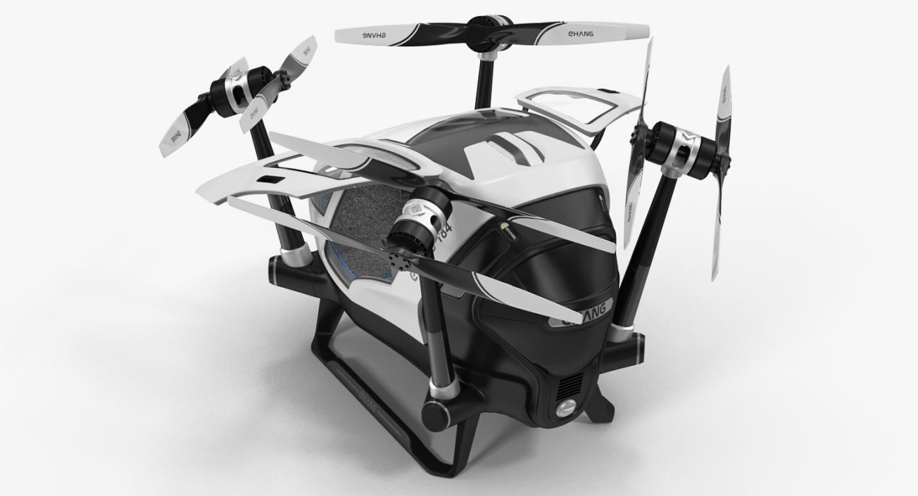 Autonomous Aerial Vehicle Ehang 184 Rigged 3D