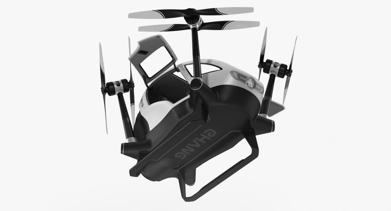 Autonomous Aerial Vehicle Ehang 184 Rigged 3D