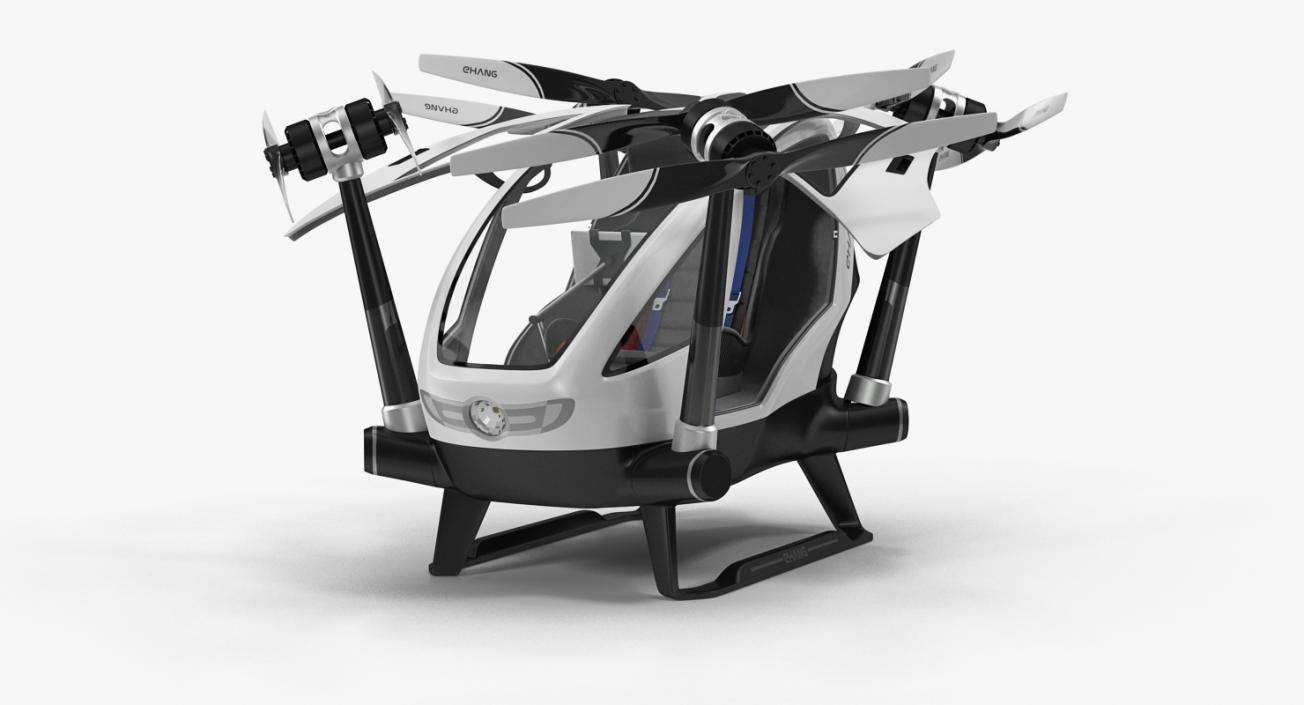 Autonomous Aerial Vehicle Ehang 184 Rigged 3D