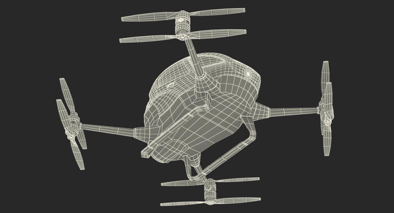 Autonomous Aerial Vehicle Ehang 184 Rigged 3D