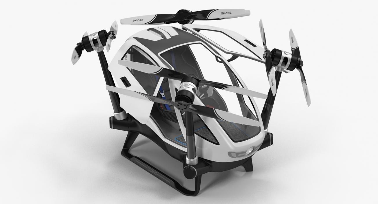 Autonomous Aerial Vehicle Ehang 184 Rigged 3D