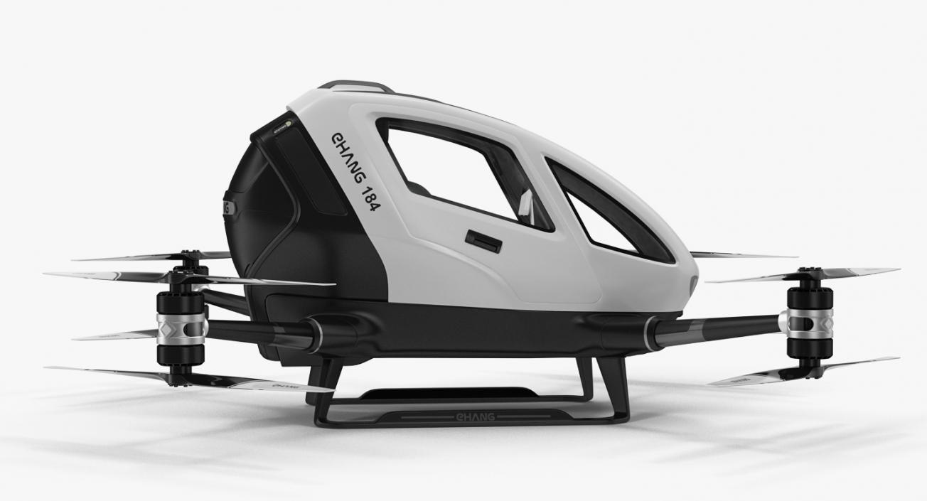 Autonomous Aerial Vehicle Ehang 184 Rigged 3D