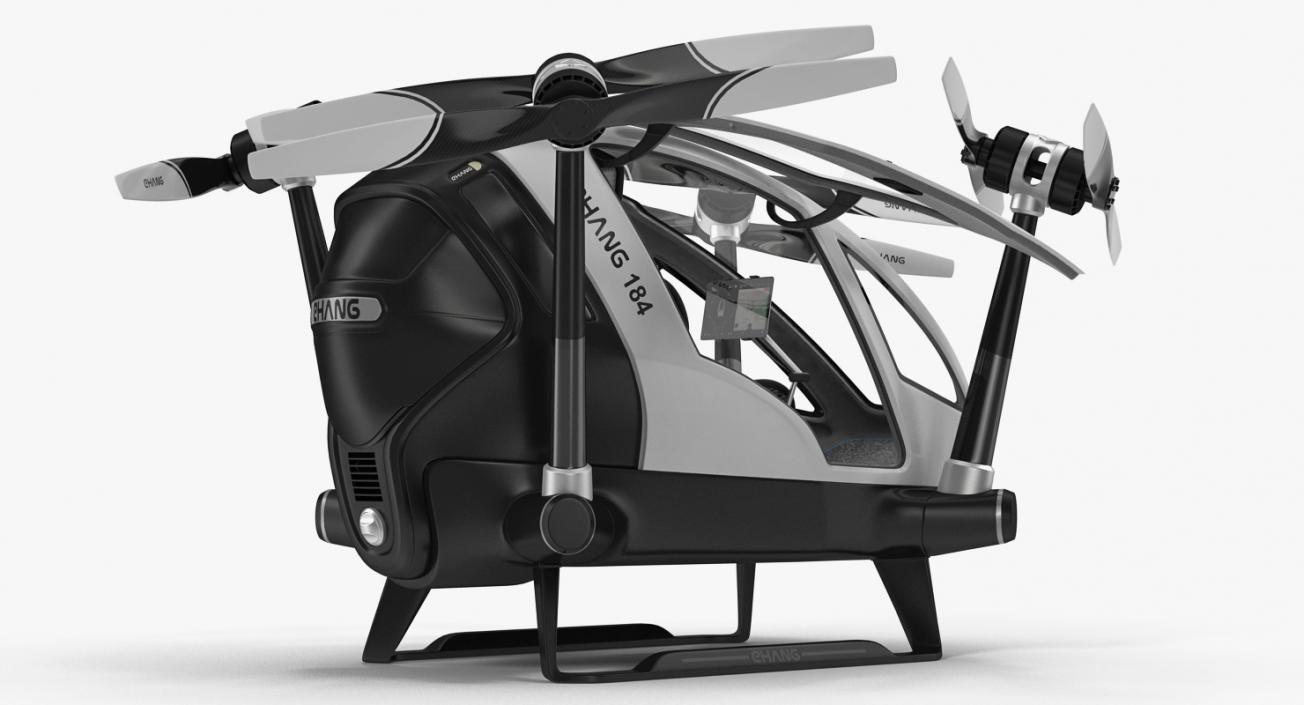 Autonomous Aerial Vehicle Ehang 184 Rigged 3D