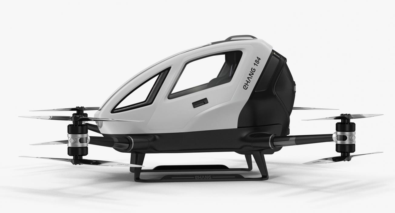 Autonomous Aerial Vehicle Ehang 184 Rigged 3D