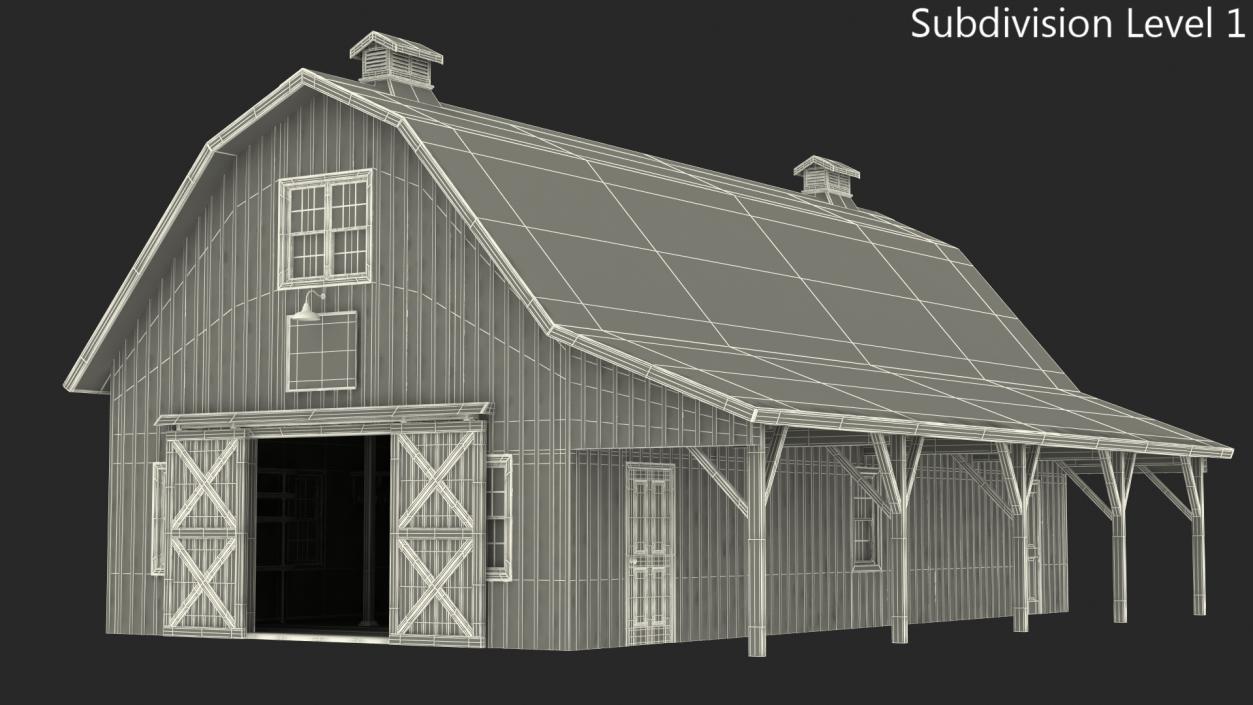 3D Traditional Wood Barn