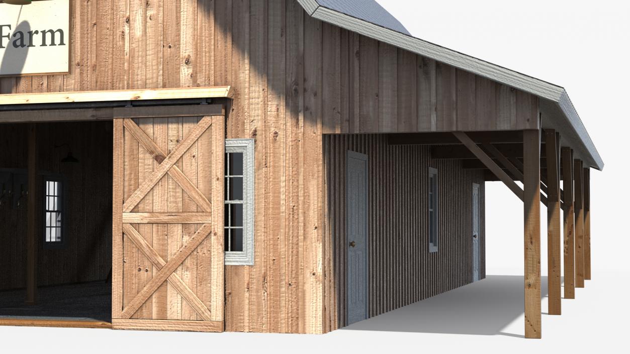 3D Traditional Wood Barn