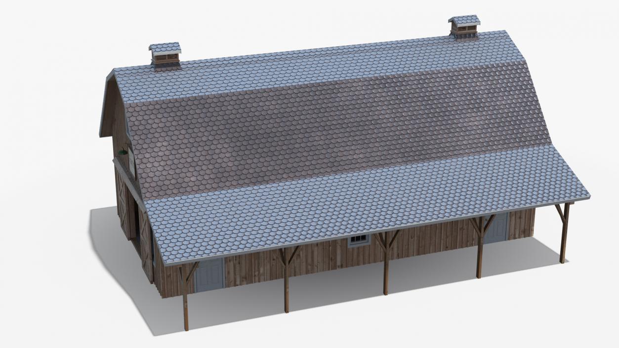 3D Traditional Wood Barn