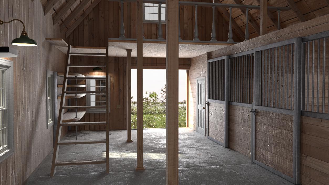 3D Traditional Wood Barn