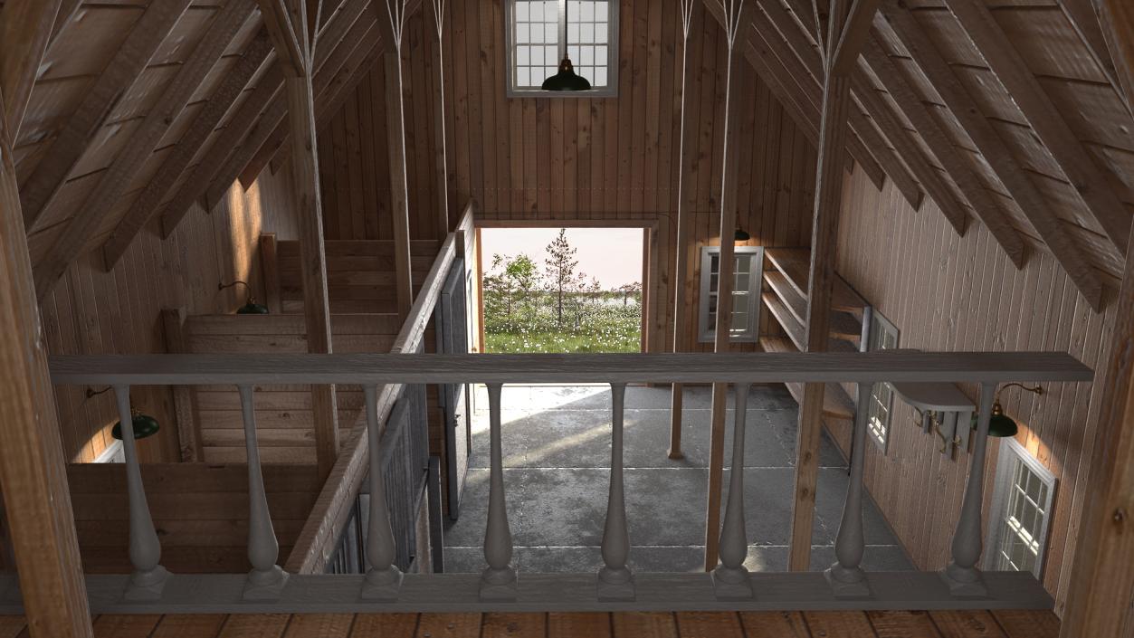 3D Traditional Wood Barn