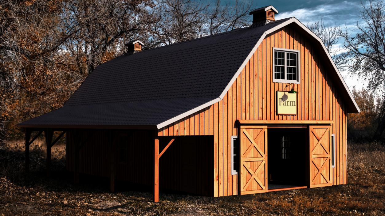 3D Traditional Wood Barn