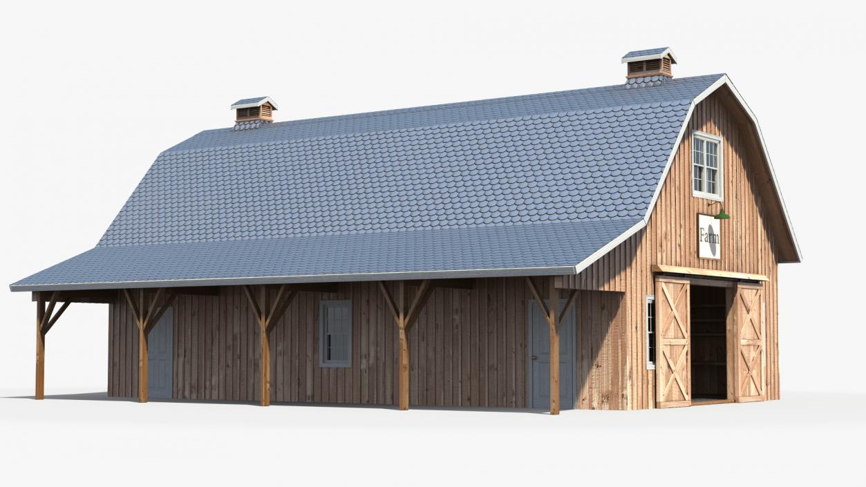 3D Traditional Wood Barn