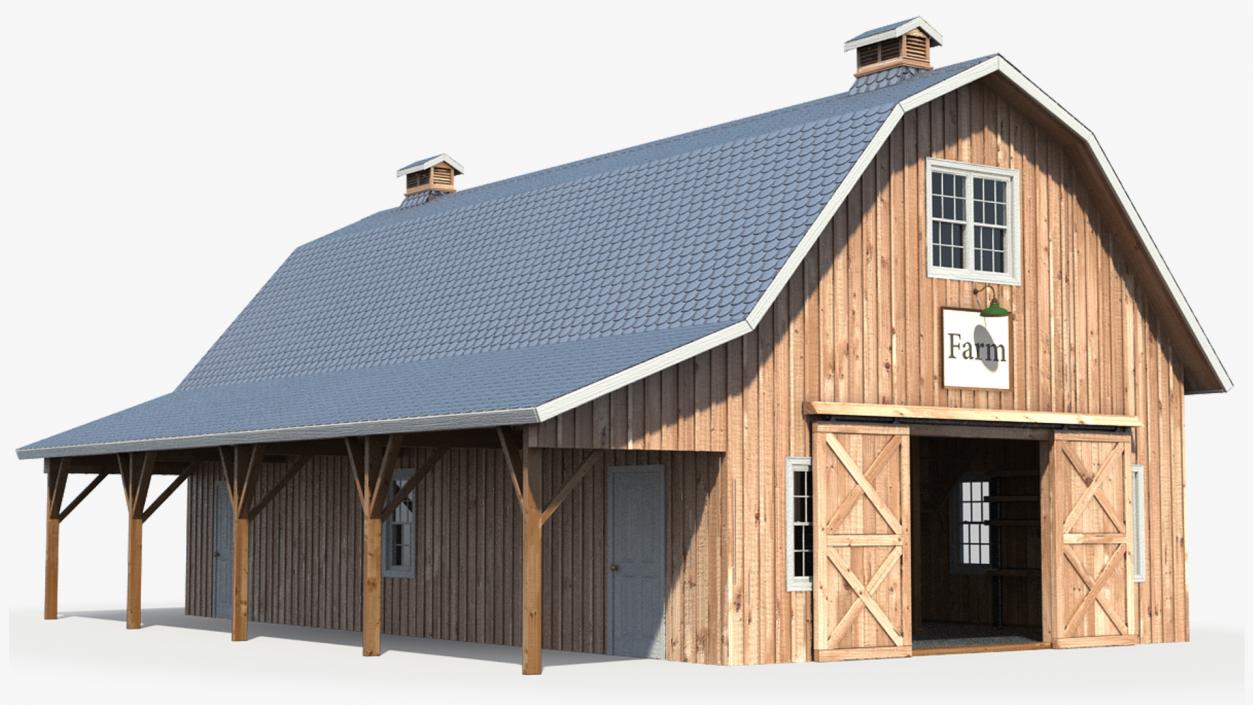 3D Traditional Wood Barn