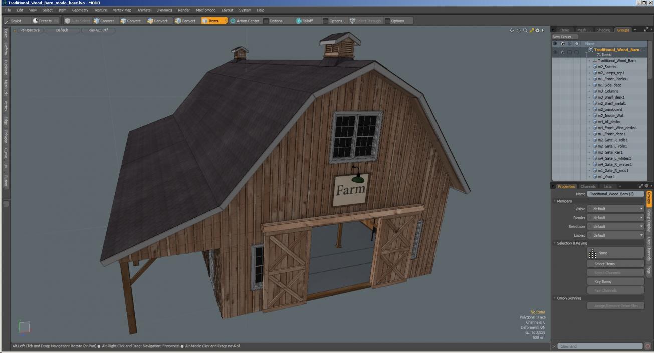 3D Traditional Wood Barn