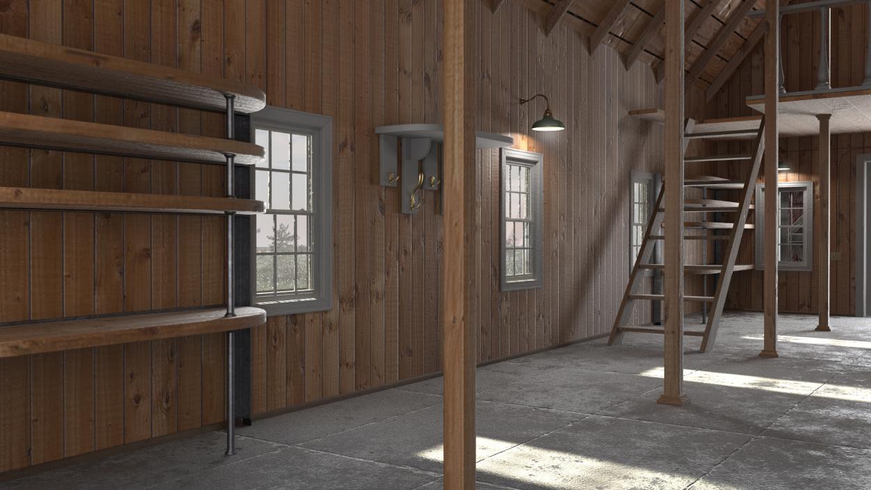 3D Traditional Wood Barn