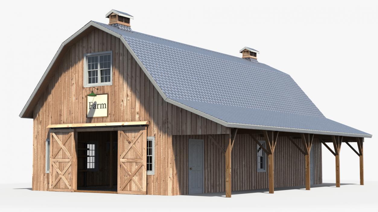 3D Traditional Wood Barn