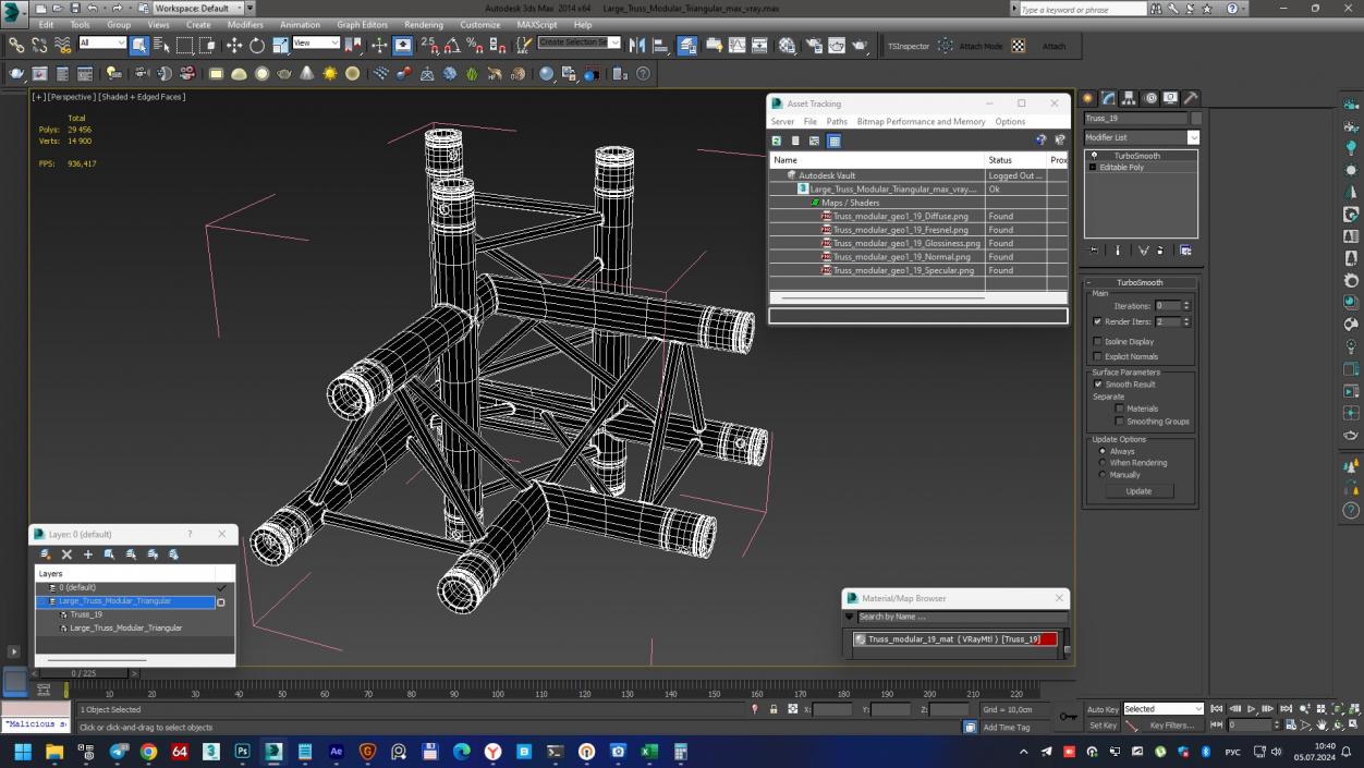 Large Truss Modular Triangular 2 3D