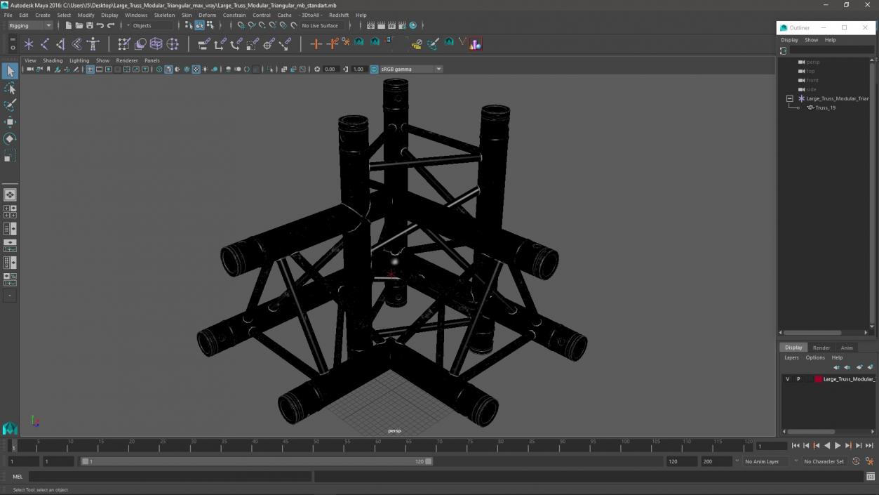 Large Truss Modular Triangular 2 3D