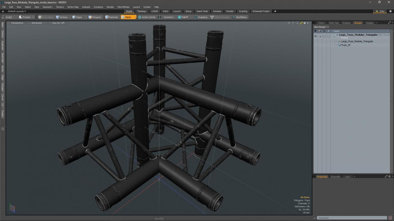 Large Truss Modular Triangular 2 3D