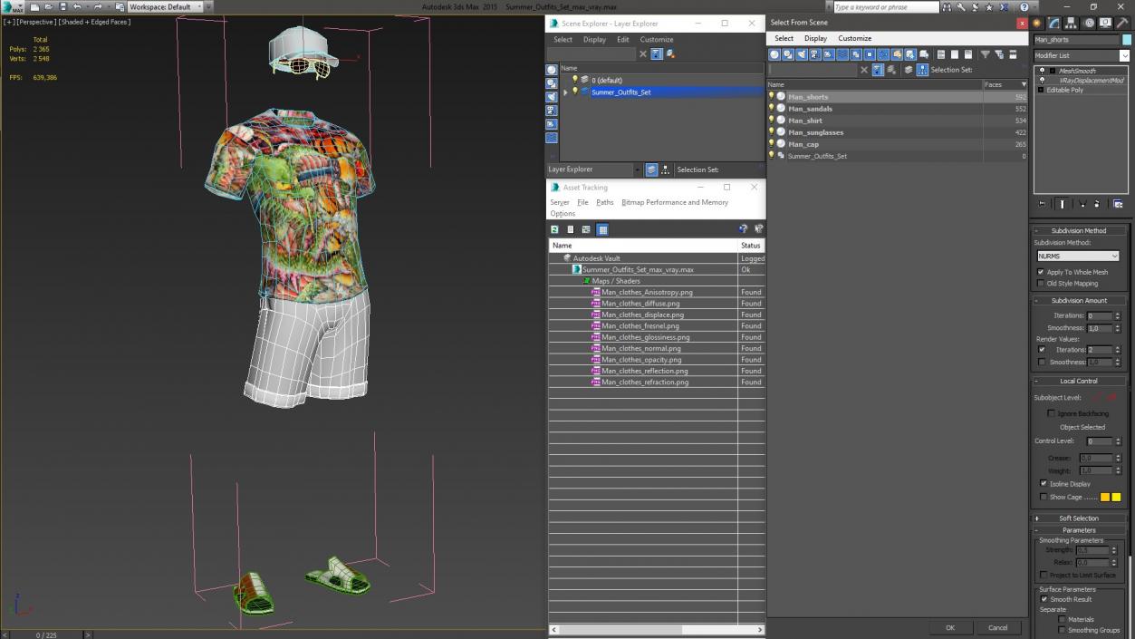 3D Summer Outfits Set model