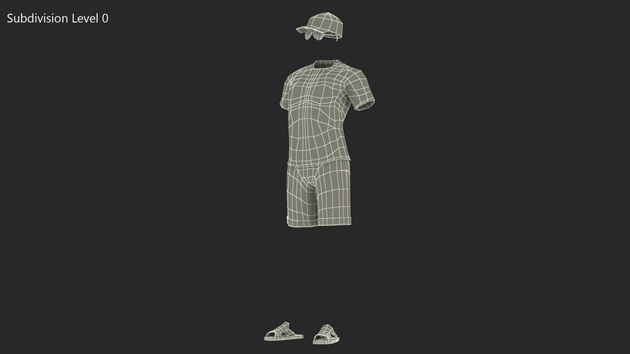 3D Summer Outfits Set model