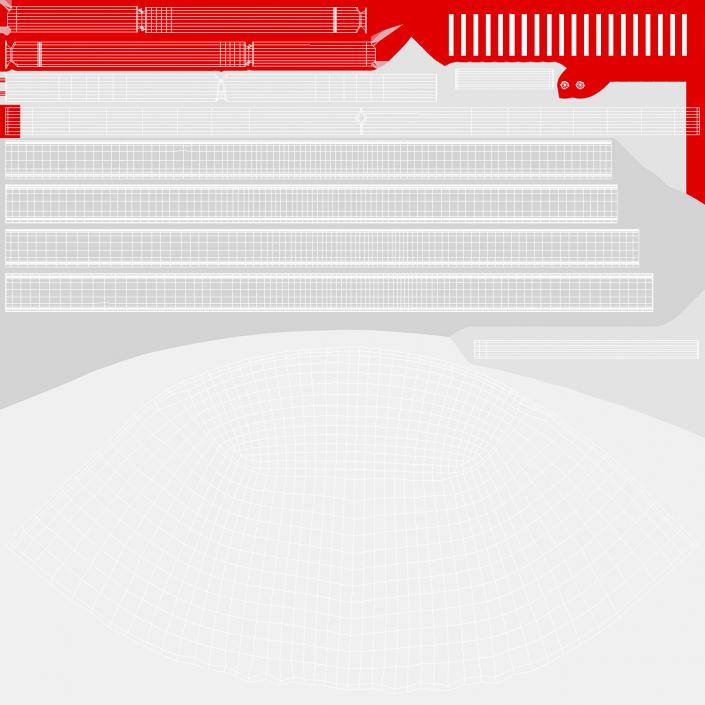 3D model Folding Hockey Goal with Backstop 2