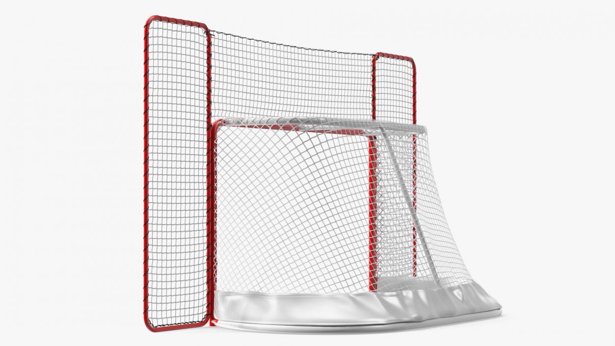 3D model Folding Hockey Goal with Backstop 2