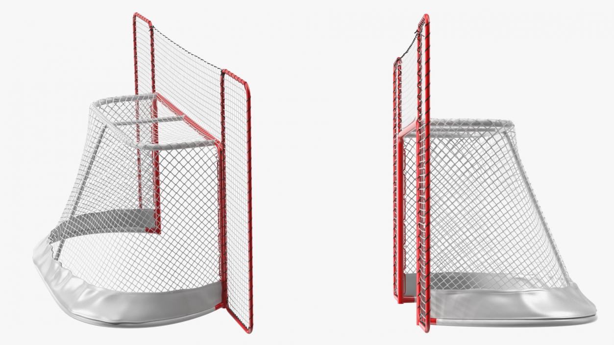 3D model Folding Hockey Goal with Backstop 2