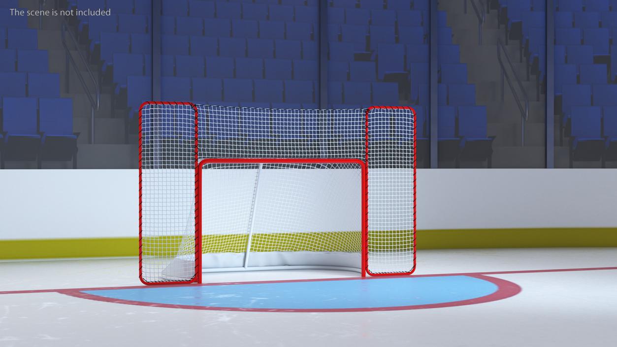 3D model Folding Hockey Goal with Backstop 2