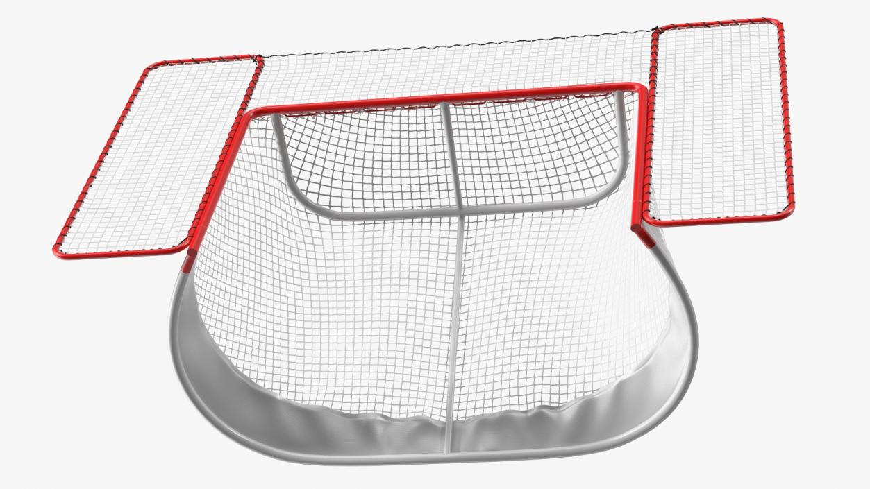 3D model Folding Hockey Goal with Backstop 2