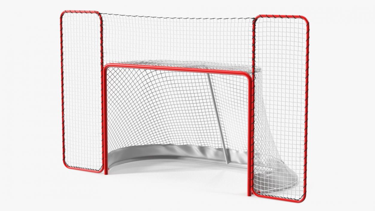 3D model Folding Hockey Goal with Backstop 2