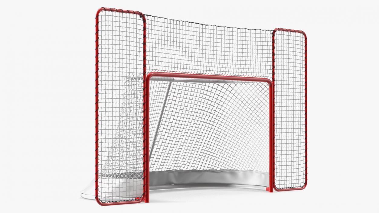 3D model Folding Hockey Goal with Backstop 2