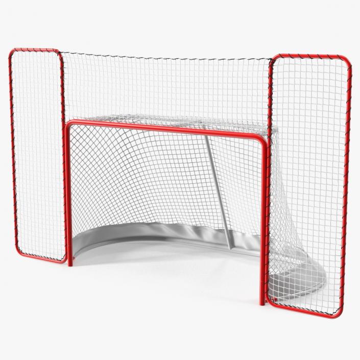 3D model Folding Hockey Goal with Backstop 2