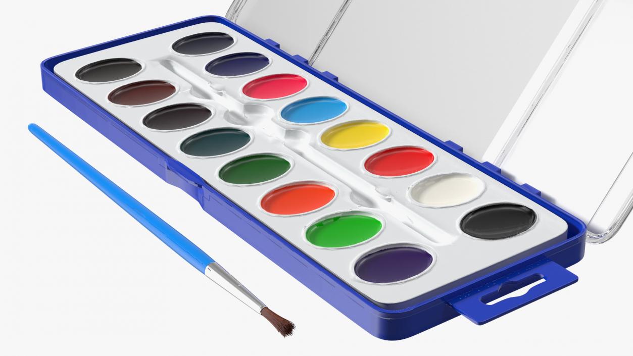 3D Watercolor Paint Set for Kids Fur model