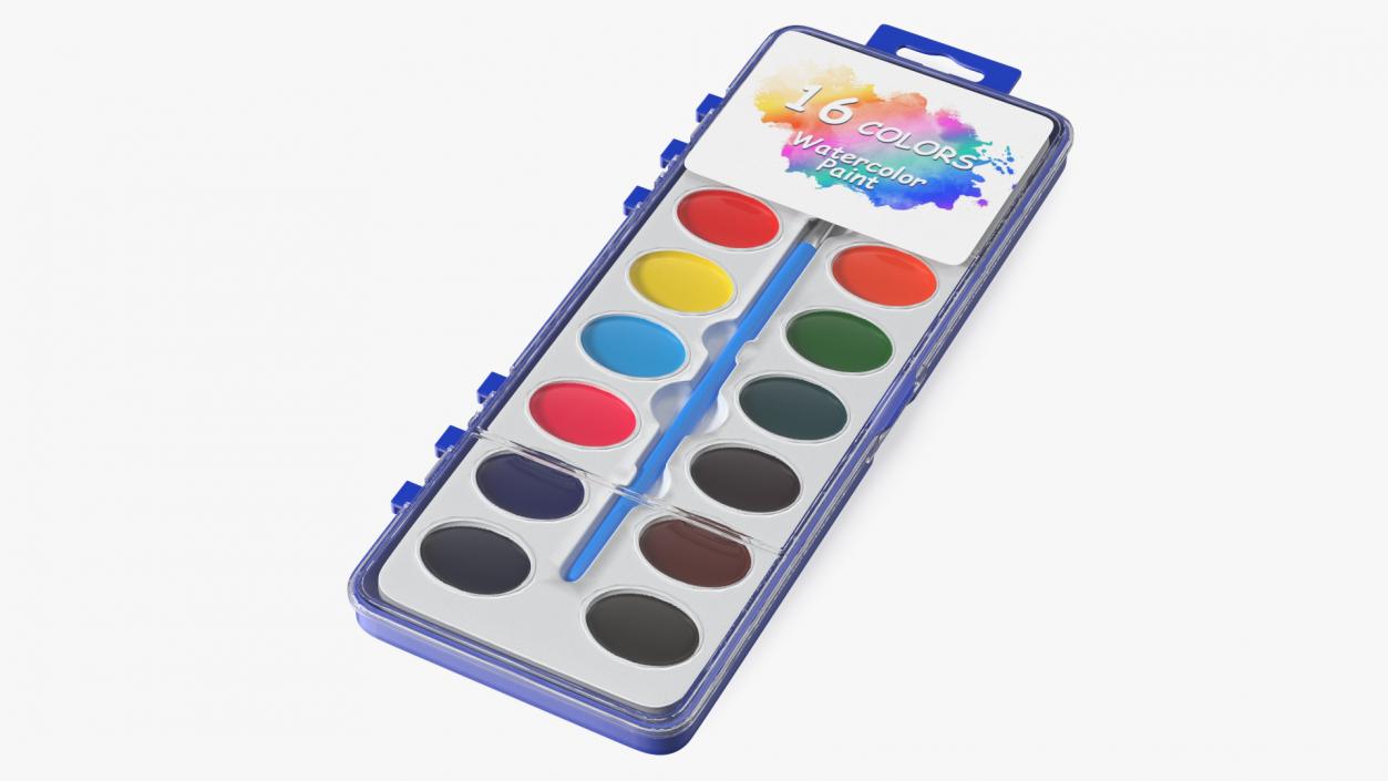 3D Watercolor Paint Set for Kids Fur model