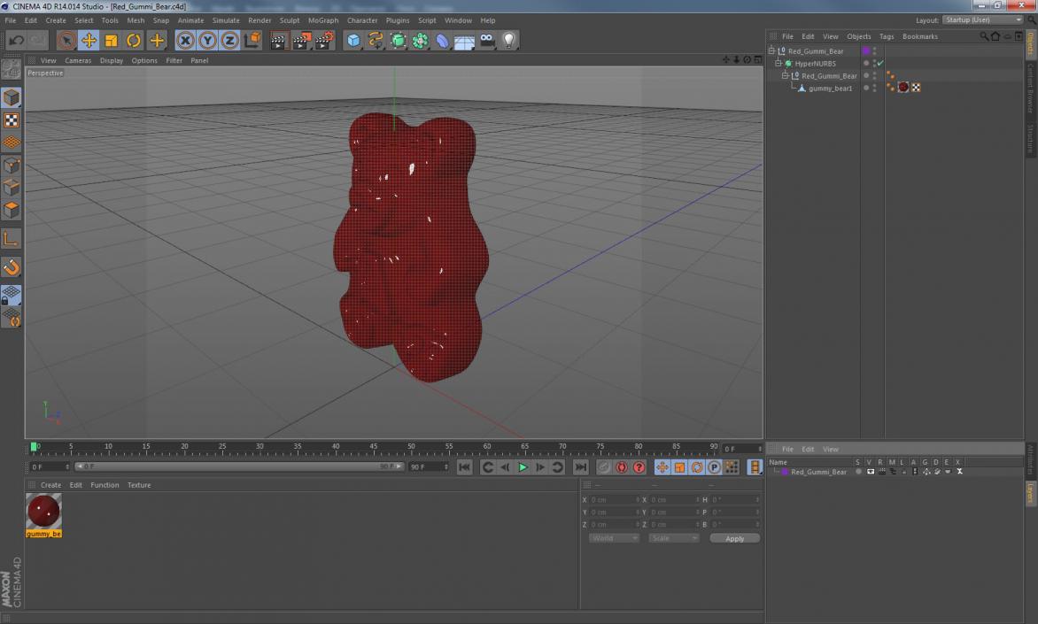 Red Gummi Bear 3D model