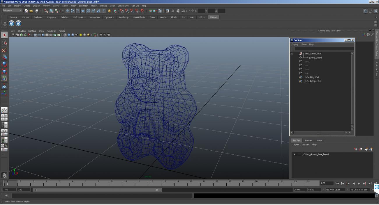 Red Gummi Bear 3D model