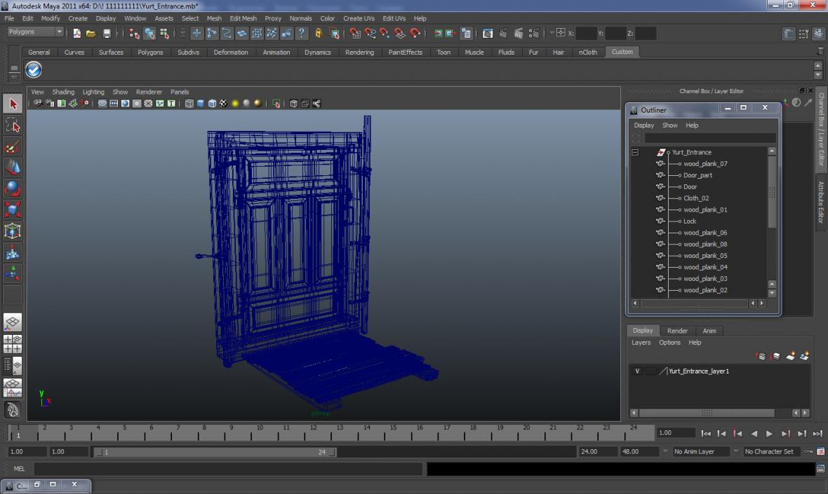 3D Yurt Entrance model